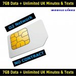 O2 Bundle Pay As You Go SIM 7GB Data + Unlimited Calls & Texts - NO CONTRACT